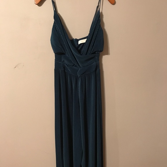 ASTR Pleated Cutout Jumpsuit in Blue - Picture 5 of 5